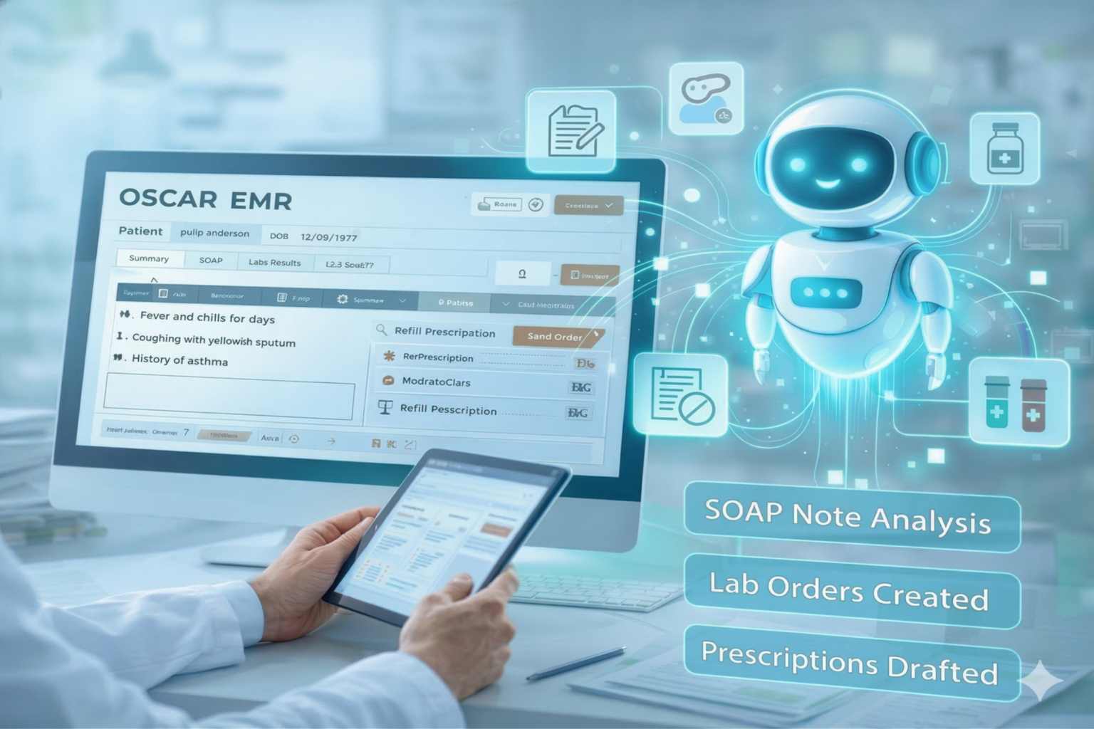 AI-Powered Clinical Workflow Assistant Embedded Inside OSCAR EMR