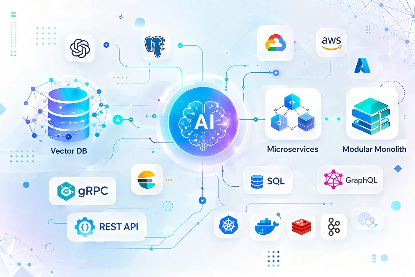 AI Architecture in Healthcare: Vector Database vs SQL, REST vs gRPC, and System Design Choices That Scale