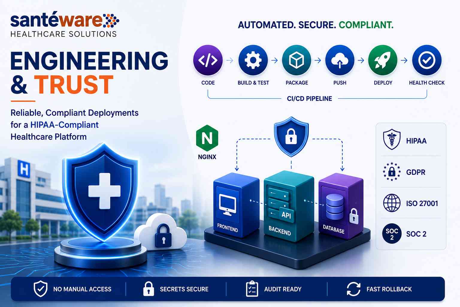 Reliable, Compliant Deployments for a HIPAA-Compliant Healthcare Platform